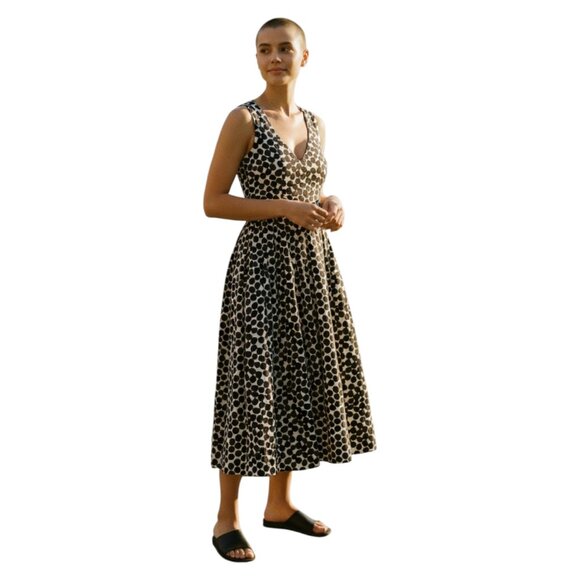 CALVIN KLEIN - POLKA DOT - SLEEVELESS -- BLACK/WHITE - SIZE 4 - Picture 1 of 4